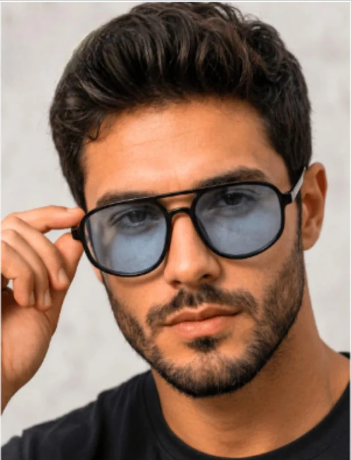 Óculos de Sol Aviador Urban - Preto e Azul